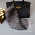 Women's Bag Charm fox tail keychain Long Fox Fur tail keychain fairy Handbag Trinket Pendant Accessories